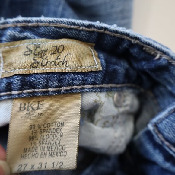 BKE Star 20 Stretch Denim Jeans 27 x 31.5 Flare Boot Cut - Picture 5 of 8